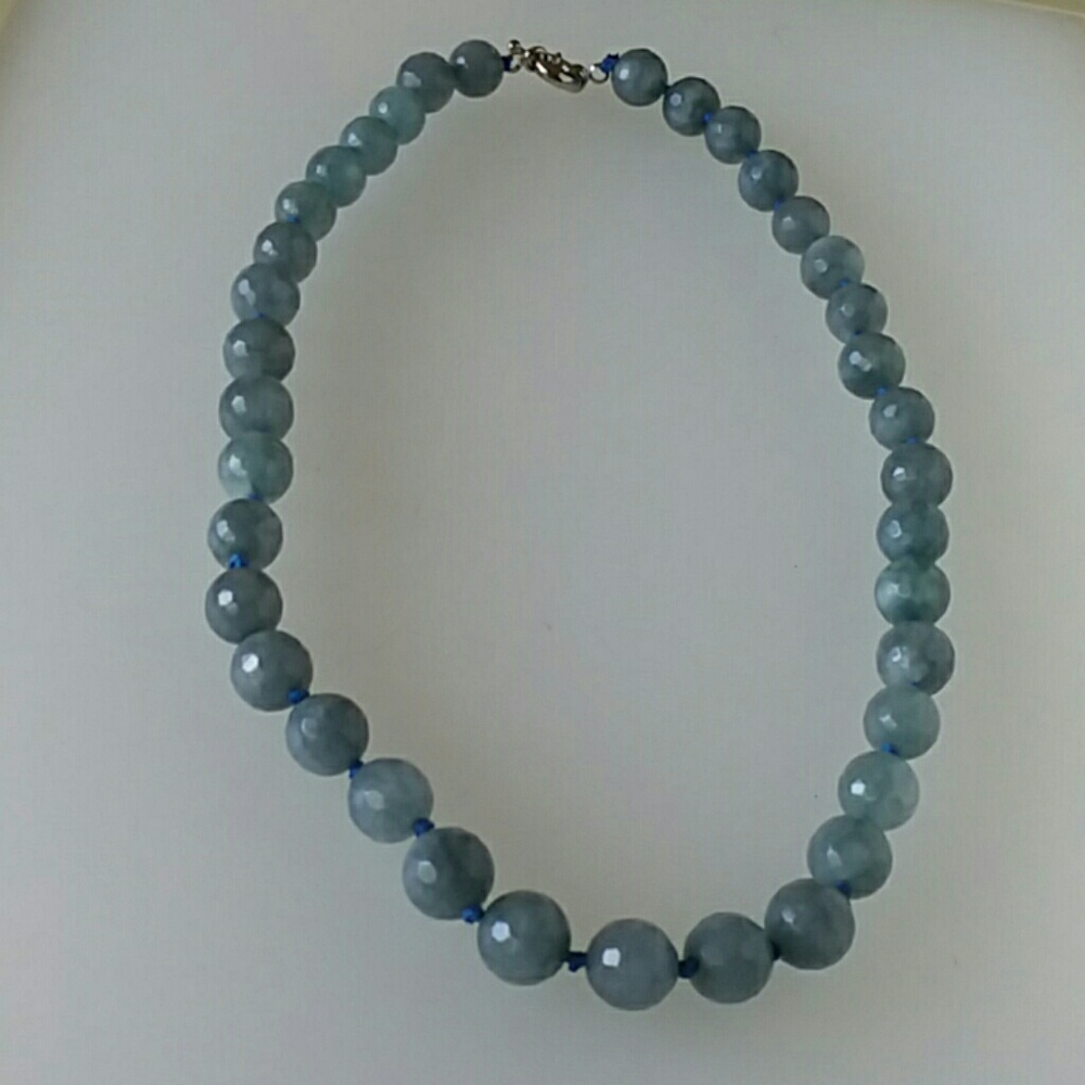 Blue Chalcedony Necklace.